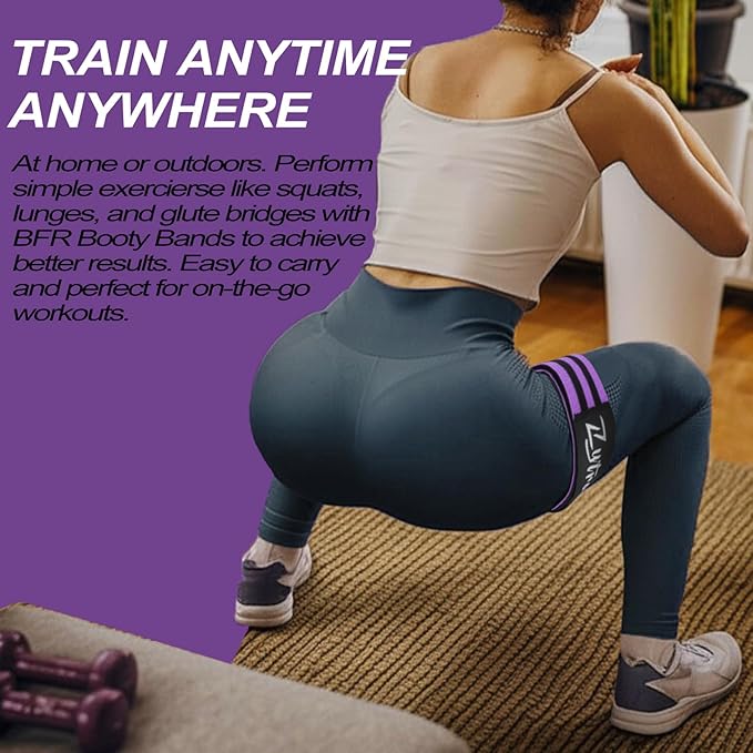 BFR Occlusion Bands for Women Legs Glutes Hip Building, Comfortable Elastic Booty Bands for Blood Flow Training Workouts Fast to Lift Your Butt,Squat,Thigh,Fitness-GravixFit