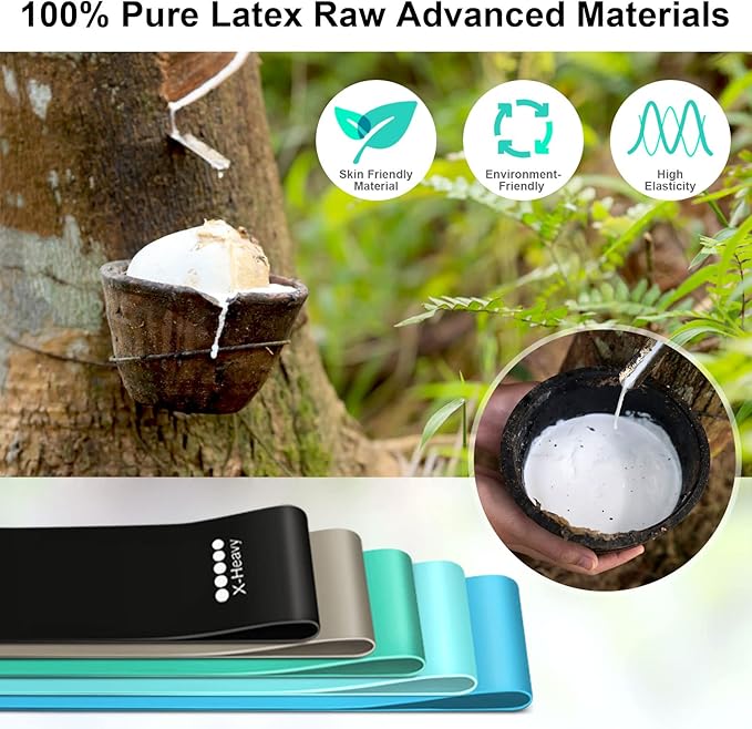 Resistance Bands Set, Workout Bands with Handles, Door Anchor, Ankle Straps and Carry Bag, Exercise Bands for Shape Body and Home Workouts-GravixFit