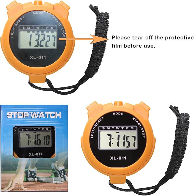 16-Pack Multi-Function Electronic Digital Sport Stopwatch Timer, Large Display with Date Time and Alarm Function, Sports Coaches Fitness Coaches and Referees-GravixFit