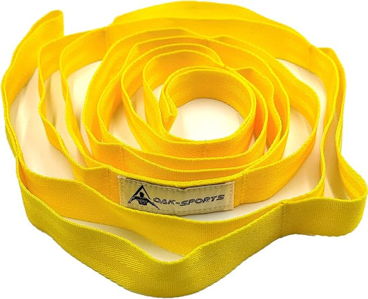 Stretching Strap Yoga Strap with Loops, Stretch Straps for Physical Therapy, Non-Elastic Exercise Strap for Pilates, Dance and Gymnastics with Workout Guide-GravixFit