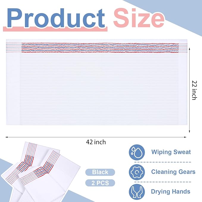 Mixweer Caddy Golf Towel 22" x 42" Large Caddy Towel Camping Sport Towels Cotton Soft Towels for Man Golf Lovers-GravixFit