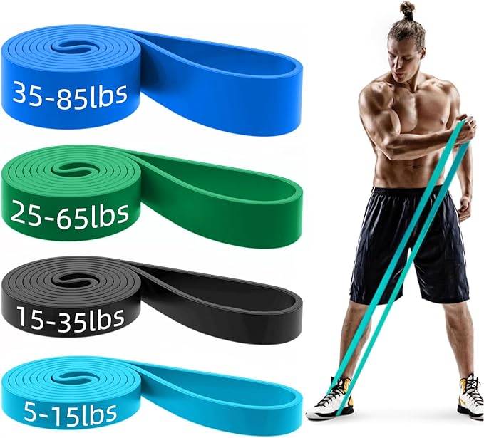 Pull Up Bands, Resistance Bands, Pull Up Assistance Bands Set for Men & Women, Exercise Workout Bands for Working Out, Body Stretching, Physical Therapy, Muscle Training-GravixFit