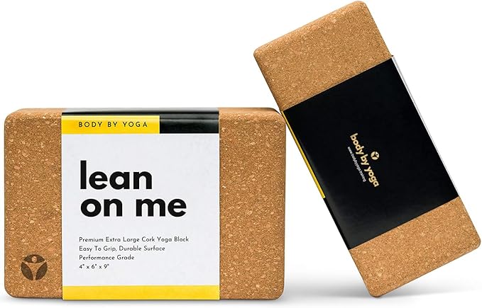 Premium Cork Yoga Blocks - Extra Large Yoga Block 2-Pack or Extra Tall 1-Pack for Inflexible Yogis | Natural, High-Density Cork for Superior Support & Stability | Optional Yoga Strap & Gift Box-GravixFit