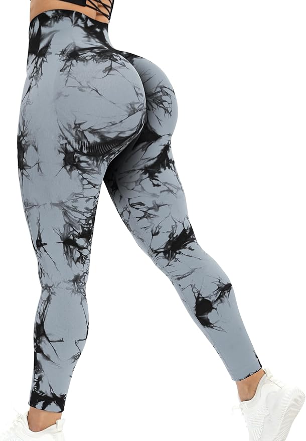 DIBAOLONG Womens High Waist Yoga Pants Cutout Ripped Tummy Control Workout Running Yoga Skinny Leggings-GravixFit