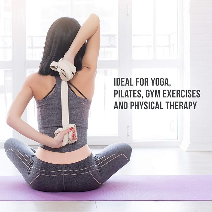 2-PACK or 5-PACK Yoga Exercise Adjustable Straps 8Ft | BONUS eBook | with Durable D-Ring For Pilates & Gym Workouts | Hold Poses, Stretch, Improve Flexibility & Maintain Balance-GravixFit