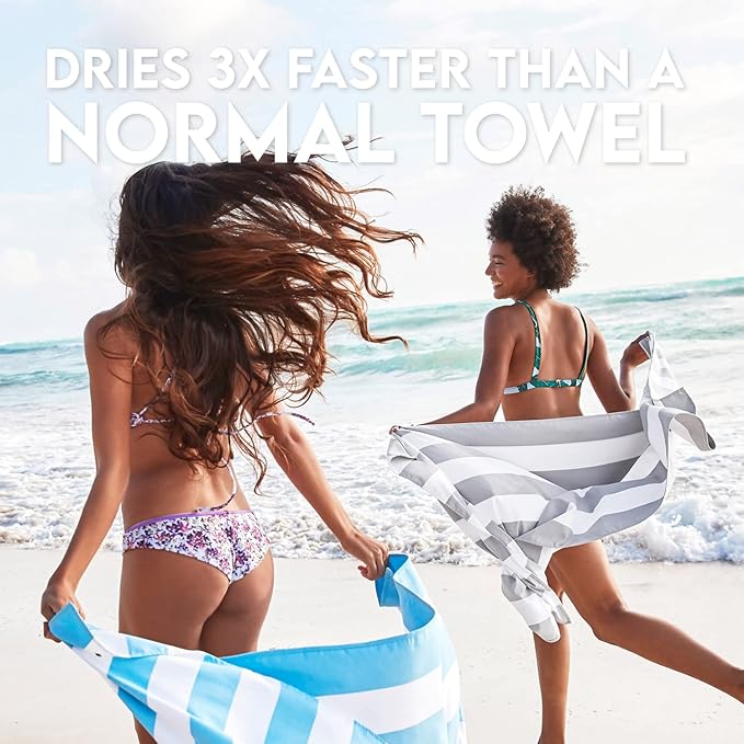 Dock & Bay Beach Towel - Quick Dry, Sand Free - Compact, Lightweight - 100% Recycled - Includes Bag - Cabana Light - Lombok Lilac - Extra Large (200x90cm, 78x35)-GravixFit