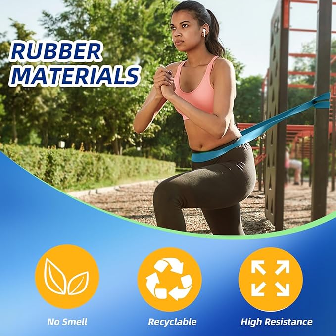 WHATAFIT Resistance Bands, Pull Up Assistance Bands, Exercise Bands, Workout Bands Set for Men and Women Home Fitness, Body Stretching, Strength Training, Physical Therapy-GravixFit