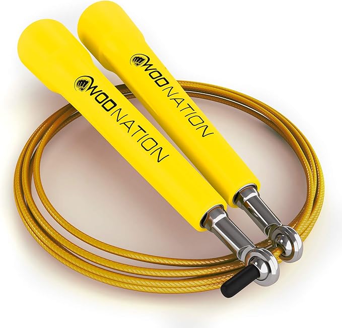 WOD Nation Adjustable Speed Jump Rope For Men, Women & Children - Blazing Fast Fitness Skipping Rope Perfect for Boxing, MMA, Endurance-GravixFit