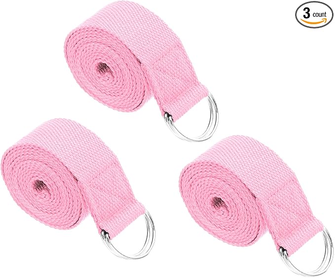 PATIKIL Yoga Strap for Stretching Cotton Yoga Belt with Adjustable Metal D-Ring Buckle Stretch Band for Fitness Pilates-GravixFit