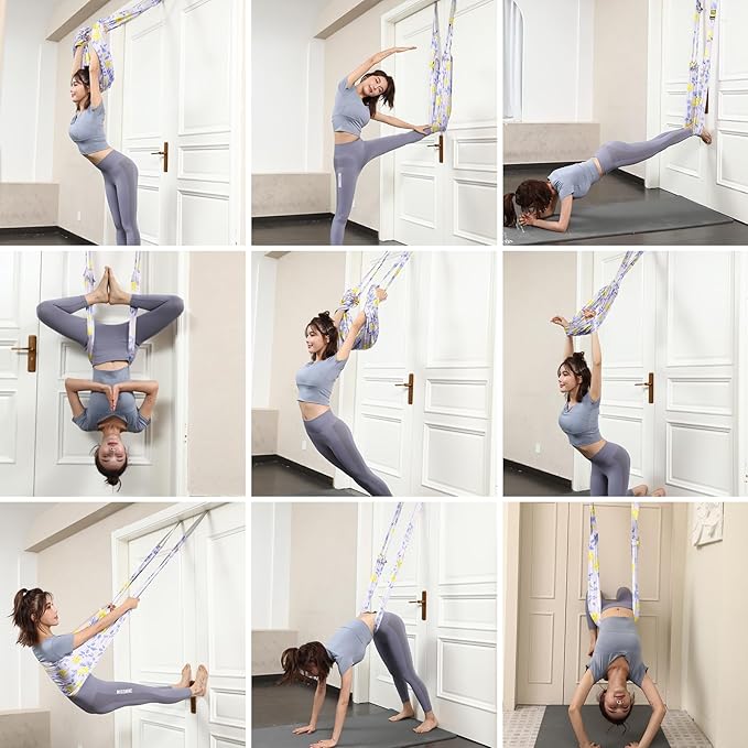 JOFREY Leg Stretcher Strap, Stretching Equipment with Door Anchor Flexibility Trainer Backbend Assist for Dance Aerial Yoga Ballet Leg Stretching Exercise…-GravixFit