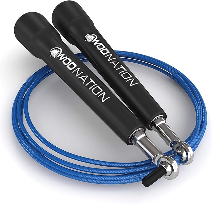 WOD Nation Adjustable Speed Jump Rope For Men, Women & Children - Blazing Fast Fitness Skipping Rope Perfect for Boxing, MMA, Endurance-GravixFit