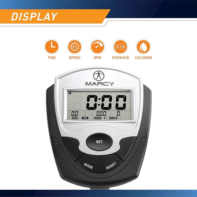 Marcy Air-Resistance Exercise Fan Bike With Dual Acction Handlebars-GravixFit