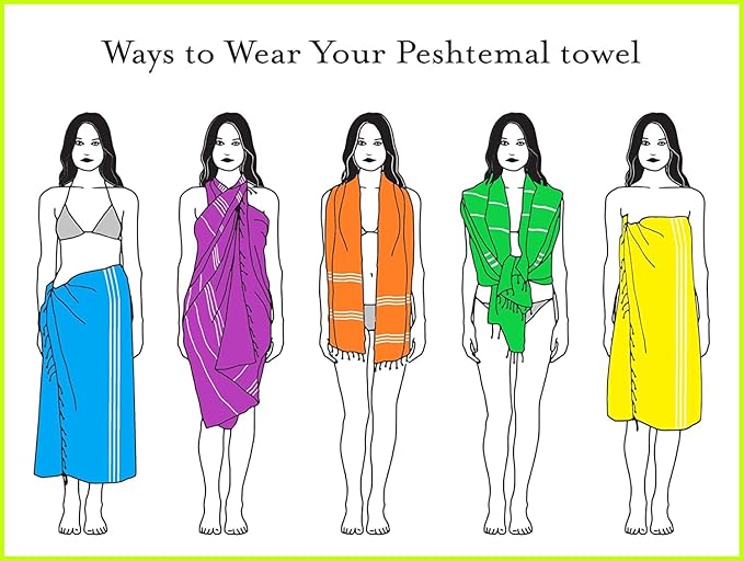 HAVLULAND Luxury Turkish Beach Towel - 100% Organic Cotton, Ultra-Soft, Quick-Dry & Sand-Free - Large, Lightweight & Absorbent for Travel & Pool Blanket-GravixFit