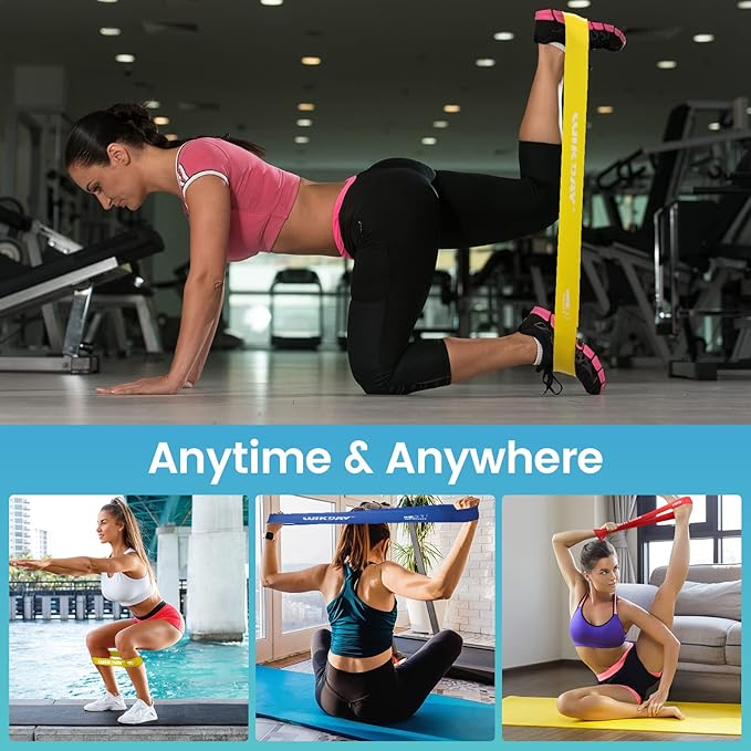 Resistance Bands for Working Out Exercise Loop Bands Workout Bands Set for Men Women Body Stretching, Crossfit Training, Home Workout, Physical Therapy, Booty Legs, Set of 5-GravixFit