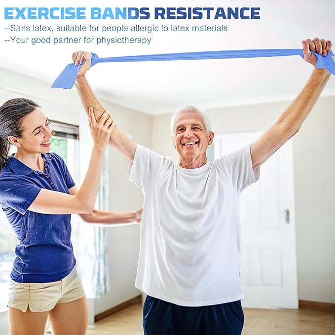 5 Pcs Resistance Bands, Professional Exercise Bands Elastic Stretch Bands for Fitness Yoga Pilates Stretching Strength Training, Workout Bands for Women and Men Home Gym-GravixFit