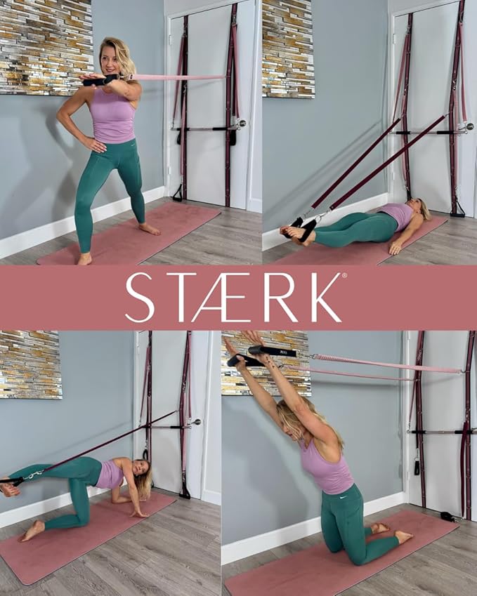 STAERK Pilates Suspension Training System - Premium Resistance Training Kit - At-Home Pilates for Strength & Flexibility - Resistance Bands Set for Home Gym, Travel, and Outdoors-GravixFit