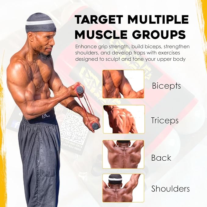 RipStick, Workout Equipment for Joint Rehab, Shoulder and Resistance Training, Muscle Building and Core Workout Equipment with 6 Adjustable Resistance Bands-GravixFit