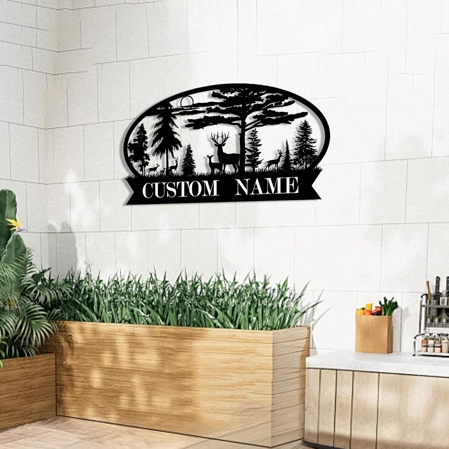 Personalized Hunting Metal Signs Outdoor - Custom Deer Antler Wall Art, Last Name Signs for Home, Rustic Cabin & Lodge Decor, Housewarming Gifts - MADE IN USA