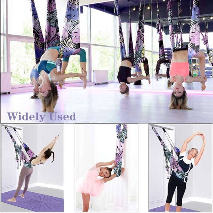 TOCO FREIDO Waist Back Leg Stretch Strap/Yoga Fitness Band, Leg Stretching Assist Trainer, Yoga Stretcher, Back Bend Split Inversion Strap for Fitness, Dance, Ballet, Gymnastics-GravixFit