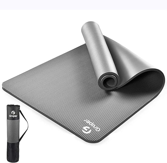 Thick Yoga Mat Non Slip, Large Size 72" L x 32" W x 0.6" TH, Premium Exercise & Fitness Mat with Carrying Strap and Bag, Workout Mats for Home-GravixFit