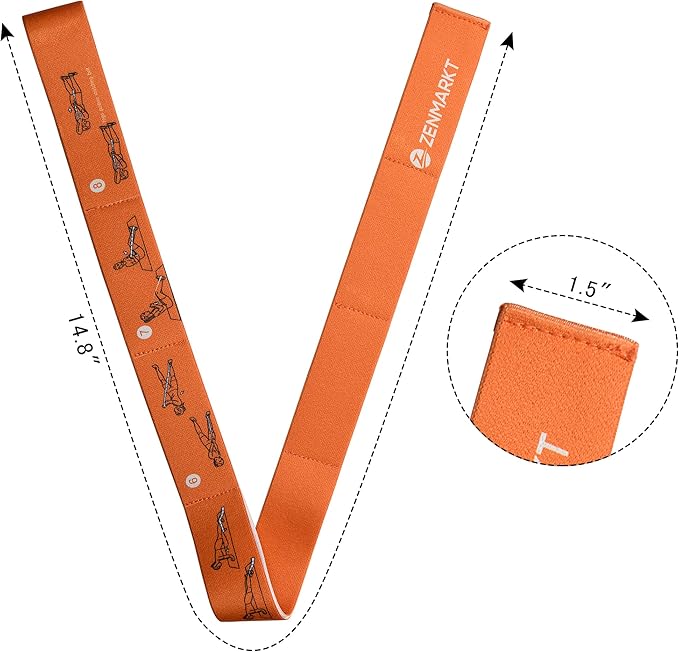 Yoga Strap for Stretching - 8 Loops Stretching Strap - Essential Yoga Accessories for Flexibility and Enhanced Stretching - Ideal Stretch Strap in Yoga and Pilates-GravixFit