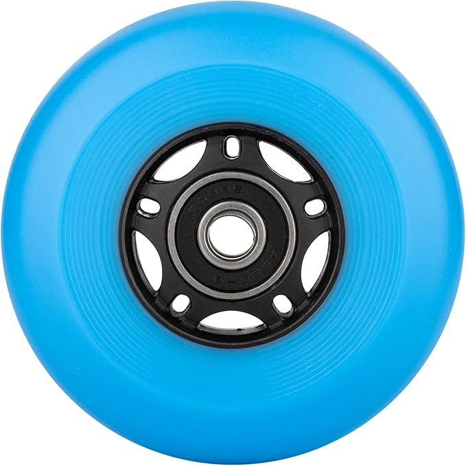 AOWESM Inline Skate Wheels 80mm 76mm 72mm 85a Outdoor Indoor Black Blue Red Roller Hockey Blades Replacement Wheels w/Bearings ABEC-9 and Floating Spacers (8-Pack)-GravixFit