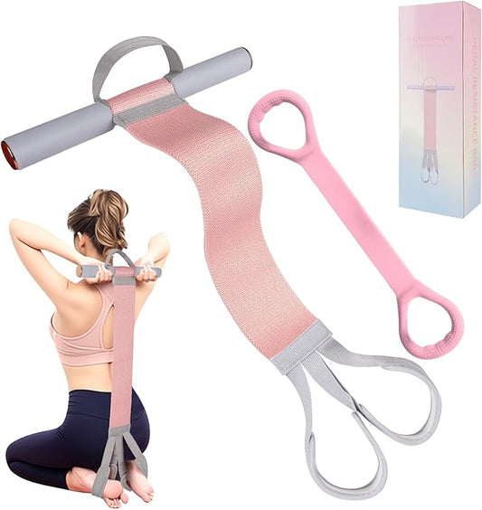 120LB Fabric Resistance Band with Handles,Non-Slip Pedal Puller Resistance Band for Strength Muscle Training-Thicken Fabric Fitness Resistance Bands for Full Body Toning,Physical Therapy-GravixFit