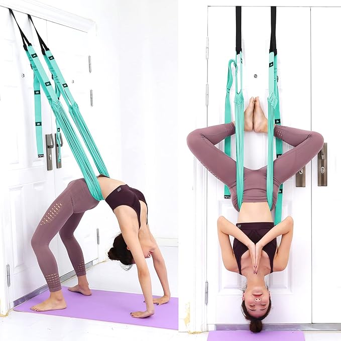 Tchrules Leg Stretcher Strap, Backbend Training Belt with Door Anchor, Flexibility Trainer Stretching Equipment Assist Stretch Strap for Fitness Gymnastics Dance Aerial Yoga Ballet-GravixFit