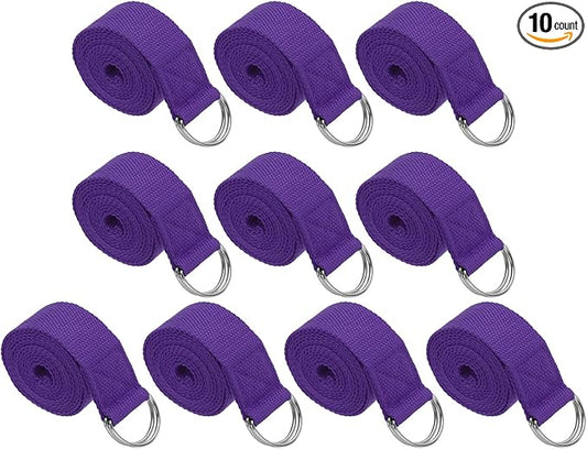PATIKIL Yoga Strap for Stretching, Cotton Yoga Belt with Adjustable Metal D-Ring Buckle Stretch Band for Fitness Pilates-GravixFit
