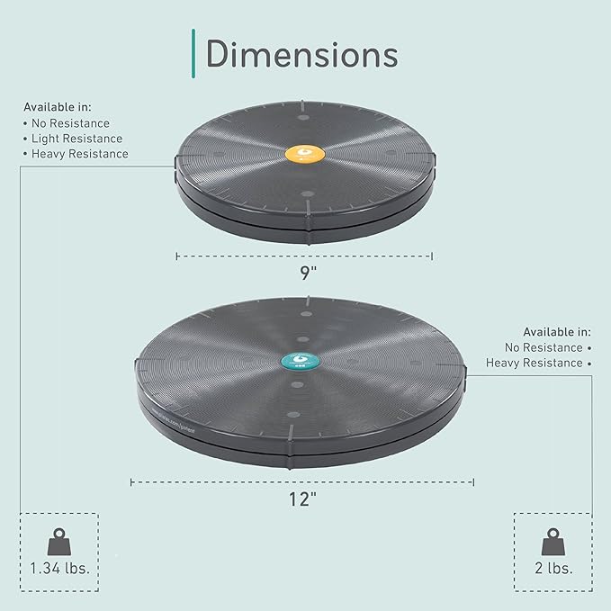 Balanced Body Precision Rotator Disc (Single), Fitness and Balance Disc for Core Strengthening, Pilates Equipment-GravixFit
