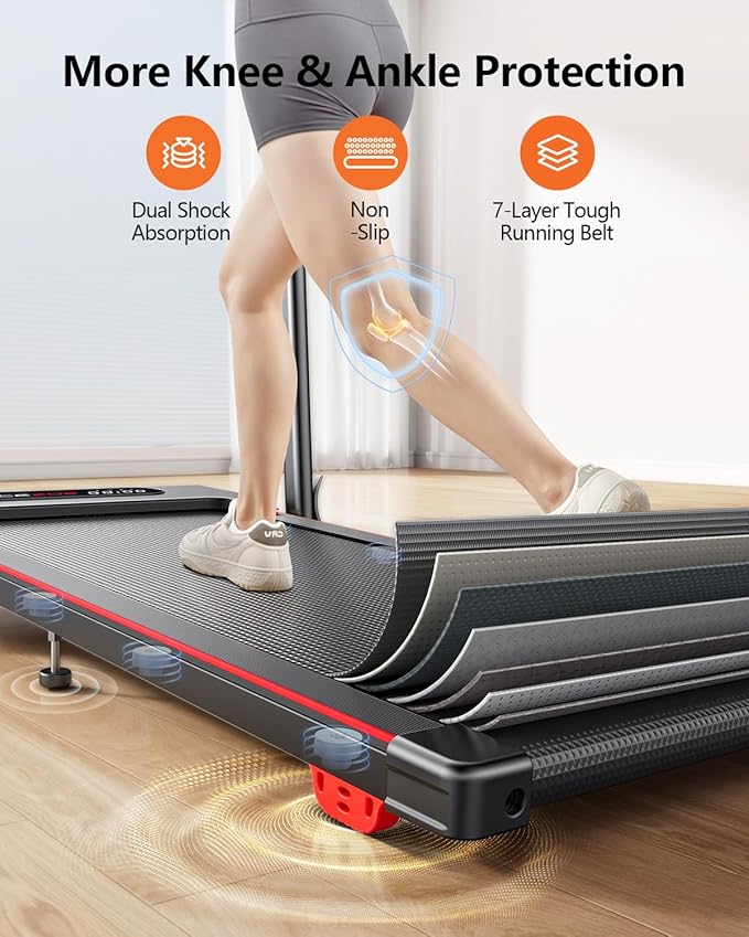 3 in 1 Under Desk Treadmill with 10% Incline, Walking Pad Treadmill with Removable Desk Workstation, Adjustable Height for Different Need, Foldable for Home Small Office-GravixFit