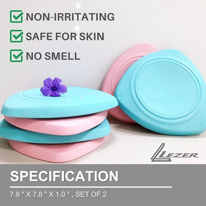 LEZER 2 IN 1 Yoga Knee Pad Slider, Core Gliding Disc, Extra Thick Yoga Mat, Cushion, Wrist Support, Exercise, Home Gym Workout Equipment, Honeycomb Structure, Set of 2-GravixFit