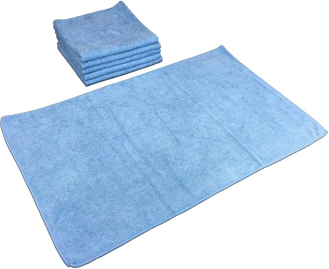 Arkwright Microfiber Gym Towel - Bulk Case of 180 - Super Soft, Quick Dry Workout Sweat Towels, 300 GSM Lightweight & Absorbent for Sports, Working Out, Yoga, and Spa, 16 x 27 in, Blue-GravixFit