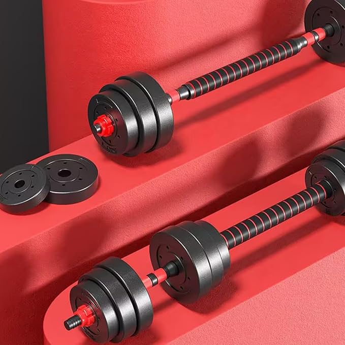 Adjustable Dumbbell Set, 5-44 lbs Free Weight Set with Connector for Barbell, Dumbbells, Push-Up Options, Fitness Exercises for Home Gym Suitable Men/Women-GravixFit