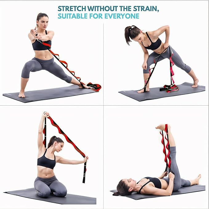 Stretching Straps for Flexibility, Balance, and Leg Stretching – Multiple Styles for Yoga, Ballet, Dance, Gymnastics & Physical Therapy-GravixFit