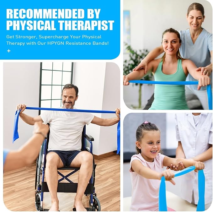 Resistance Bands, Exercise Bands, Physical Therapy Bands for Strength Training, Yoga, Pilates, Stretch Elastic Band with Different Strengths, Workout Bands for Home Gym-GravixFit