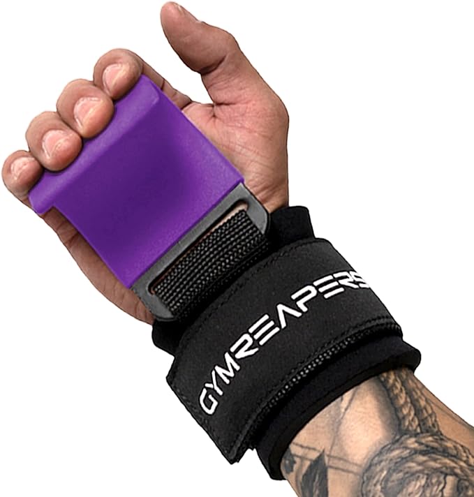Gymreapers Weight Lifting Hooks (Pair), Heavy Duty Power Wrist Straps Hand Grip Support For Deadlifts, Pull Ups, Shrugs - Gym Gloves For Men and Women-GravixFit