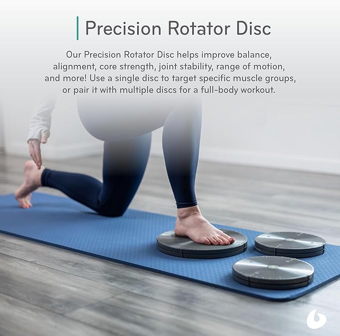 Balanced Body Precision Rotator Disc (Single), Fitness and Balance Disc for Core Strengthening, Pilates Equipment-GravixFit