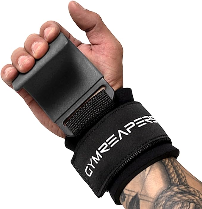 Gymreapers Weight Lifting Hooks (Pair), Heavy Duty Power Wrist Straps Hand Grip Support For Deadlifts, Pull Ups, Shrugs - Gym Gloves For Men and Women-GravixFit