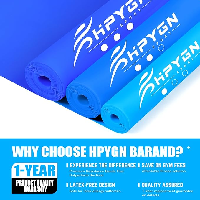 Resistance Bands, Exercise Bands, Physical Therapy Bands for Strength Training, Yoga, Pilates, Stretch Elastic Band with Different Strengths, Workout Bands for Home Gym-GravixFit