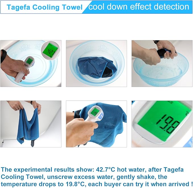 Cooling Towels 40 Pack 40"x 12", 160gsm Bulk Cool Towels, Soft Breathable, Super Absorbent, Quick Cold Towel, for Bowling, Yoga, Travel, Camping, Golf, Football, Hiking, Outdoor Work-GravixFit