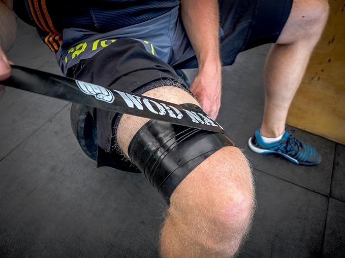 WOD Nation Muscle Floss Bands Recovery Band for Tack and Flossing Sore Muscles and Increasing Mobility : Stretch Band Includes Carrying Case-GravixFit