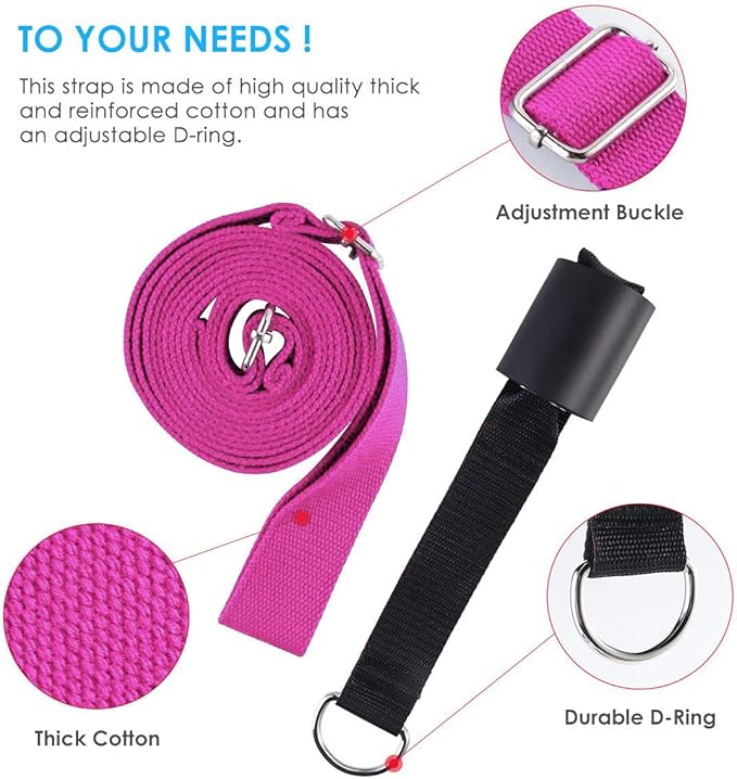 Leg Stretcher, Door Flexibility & Stretching Leg Strap - Great for Ballet Cheer Dance Gymnastics or Any Sport Leg Stretcher Door Flexibility Trainer Premium Stretching Equipment-GravixFit