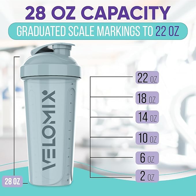 '-4 PACK 28 Oz Protein Shaker Bottle for Protein Mixes - 4x Wire Whisk | Leak Proof Shaker Cups for Protein Shakes | Protein Shaker Bottle Pack | Protein Shake Cup (Aqua Depths)-GravixFit