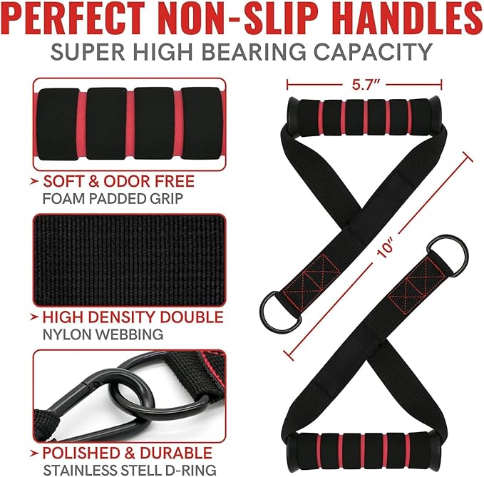 Aihoye Resistance Bands for Working Out, Exercise Bands with Handles, Stretch Bands for Exercise, Workout Bands with Door Anchors for Physical Therapy & Strength Training-GravixFit