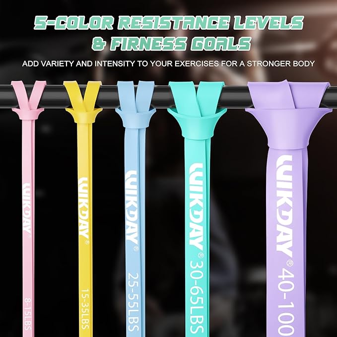 Resistance Bands for Working Out, Exercise Bands, Workout Bands, Pull Up Assistance Bands for Body Stretching Training Physical Therapy Muscle Training for Men & Women-GravixFit