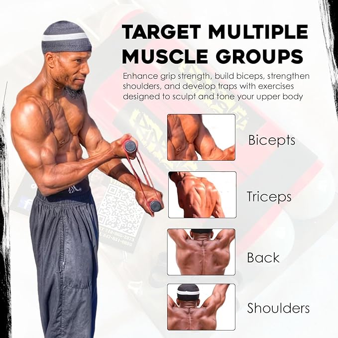 RipStick, Workout Equipment for Joint Rehab, Shoulder and Resistance Training, Muscle Building and Core Workout Equipment with 6 Adjustable Resistance Bands-GravixFit