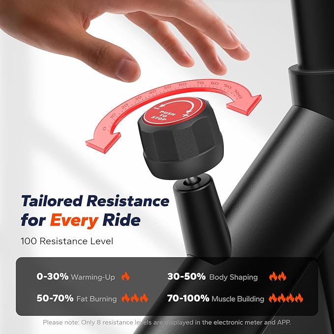 MERACH Indoor Cycling Bike, Exercise Bike for Home with Magnetic, Bluetooth Stationary Bike with APP Data Tracking, and Tablet Holder-GravixFit