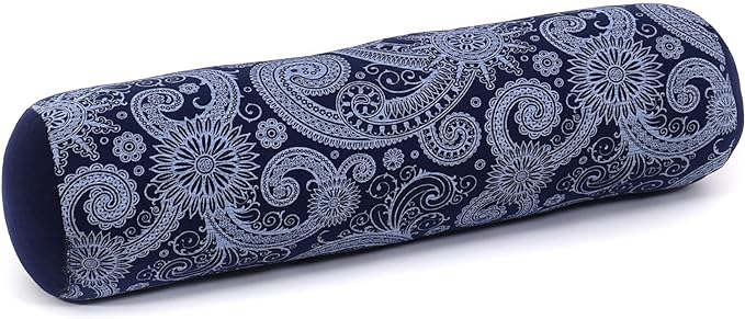 Leewadee Small Yoga Bolster – Shape-Retaining Cervical Neck Roll, Tube Pillow for Comfortable Reading, Kapok Filling, 22 x 6 x 6 inches-GravixFit