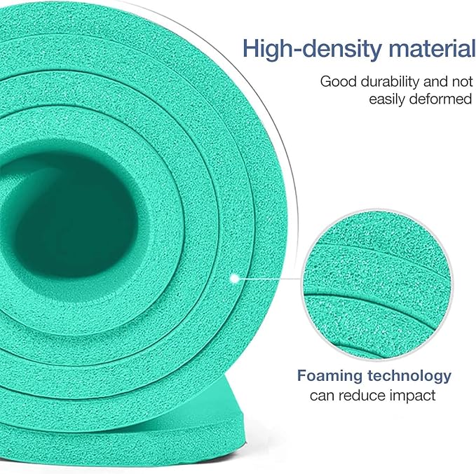 Thick Yoga Mat Non Slip, Large Size 72" L x 32" W x 0.6" TH, Premium Exercise & Fitness Mat with Carrying Strap and Bag, Workout Mats for Home-GravixFit